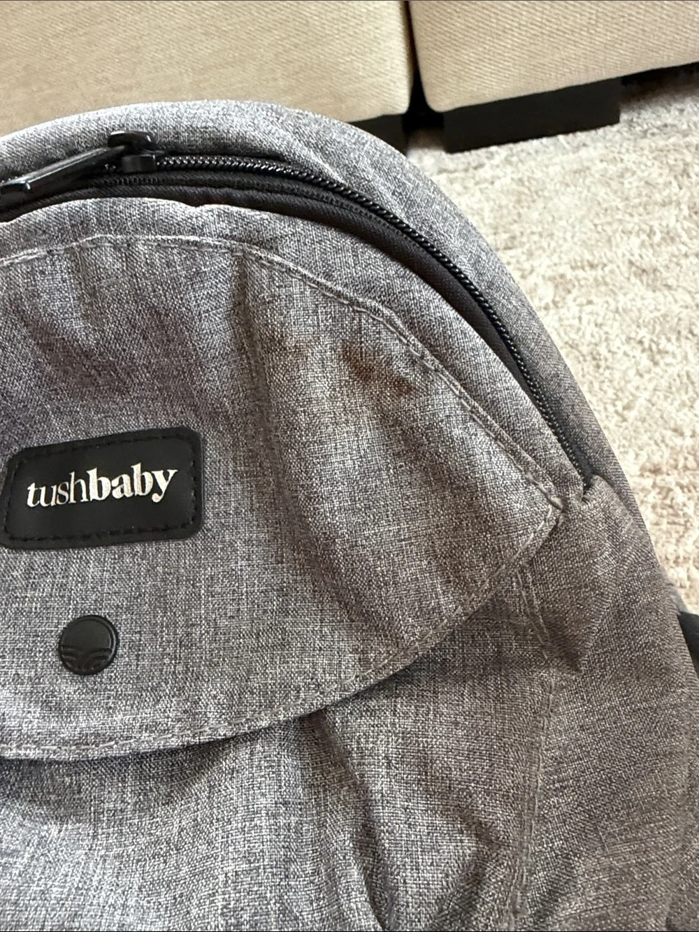 TushBaby Gray Kids Waist Belt Bag